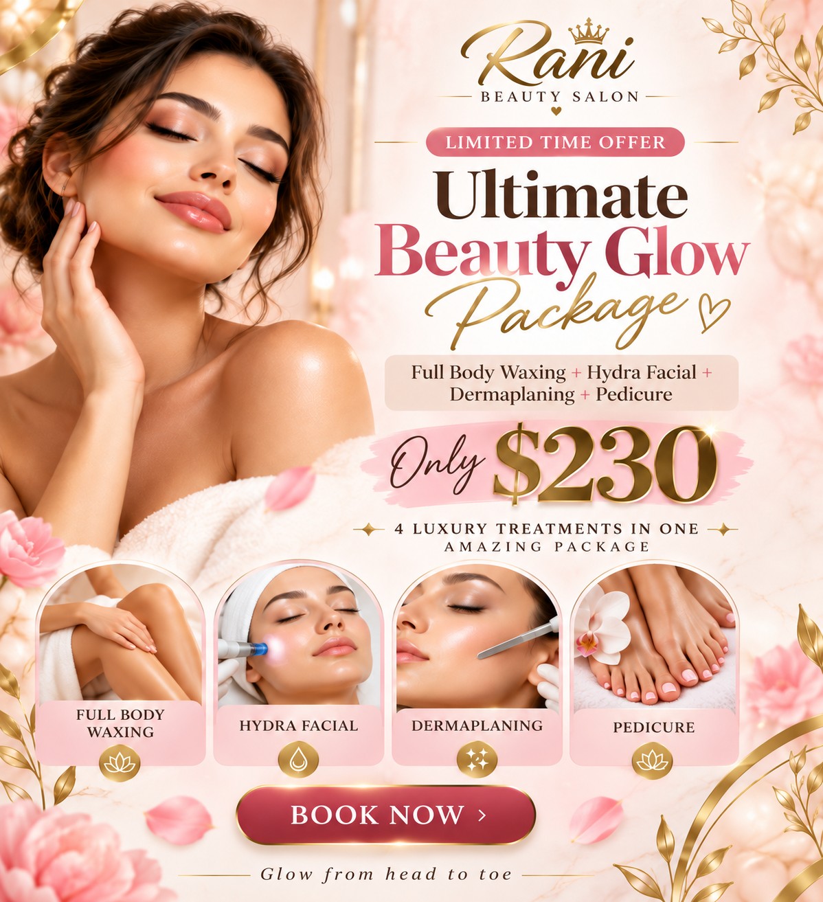 🌙 Karwachoth Beauty Glow Package "Free Pedicure with Shellac"